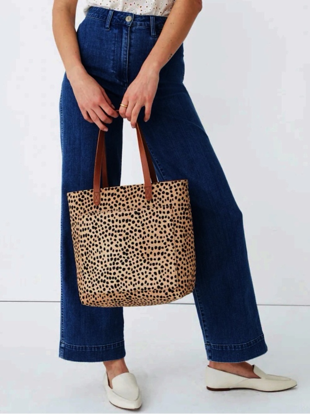 {Madewell}The Medium Transport Tote-Printed Calf Hair Edition
